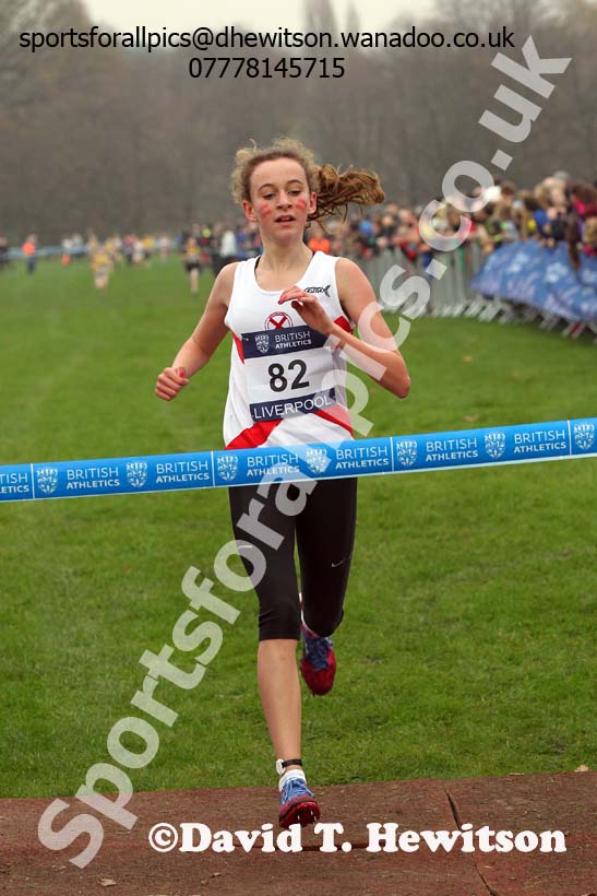 Girls under-13s European Cross Country Trials, Sefton Park, Liverpool. Photo: David T. Hewitson/Sports for All Pics